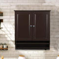 Double Door Wall Storage Cabinet Bathroom Furniture Black